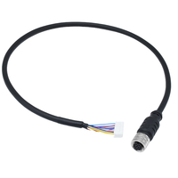 Conector M12 de 12 pines a código, enchufe hembra Circular Industrial sin blindaje para arnés de cableado, Terminal, conector de Cable impermeable