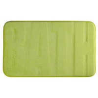 Tapis de bain rectangulaire moderne et simple, couleur unie, gaufré, en mousse à mémoire de forme, super doux, absorbant l'eau, en polaire corail, antidérapant, écologique