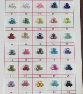 Cuentas de perlas de imitación de plástico sueltas ABS de alta calidad al por mayor sin agujero para la decoración de prendas - Product Image 6