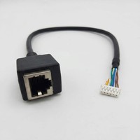 Maßgefertigtes RJ45-Buchsenstecker auf GH1.25-8P Flachbandkabel 8-polig 1,25mm Rastermaß Ethernet-Adapterkabel Vergoldet für PCB-Verbindung