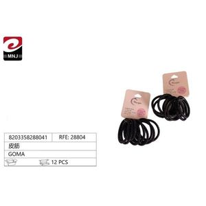 GOMA Hair Ties 12 Pcs Black Elastic Bands For Hair Styling - Product Image 1