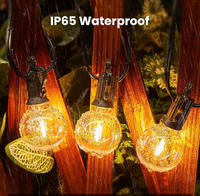 Guirlandes lumineuses d'extérieur connectables et à intensité variable, ampoules LED G40 en plastique, pour patio, jardin, décoration extérieure, 30 pieds, 50 pieds, 100 pieds