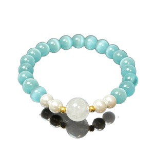 Bracciale con perline in cristallo di pietra, ametista e occhio di gatto, colore solido, versatile, unisex, per ufficio, regali di Natale, coppie - Product Image 5
