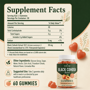 Oem Private Label <b>Menopause</b> Relief Gummies Hot Flashes Night Sweats Hormone Balance Energy Support For Women - Product Image 2