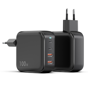Caricatore PD 100W QC3.0, Adattatore di Alimentazione Standard da Parete 2A USB <span class=keywords><strong>2</strong></span> Tipo <span class=keywords><strong>C</strong></span>, Ricarica Rapida per Laptop e Telefono - Product Image 4