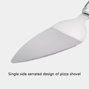 Set di Due Pezzi All'Ingrosso: Spatola per <span class=keywords><strong>Pizza</strong></span> in Acciaio Inox, Paletta per Torte, Kit con Rotella Tagliapizza - Product Image 5