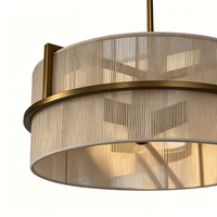 Lustre décoratif en fer et coton pour la maison, avec plusieurs douilles E26/E27, luminaire suspendu pour l'intérieur