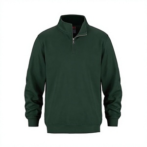 เสื้อสเวตเชิ้ตซิป 1/4 แบบยูนิเซ็กซ์ สำหรับฤดูหนาว ผ้าฝ้ายพรีเมียม 100% เฟรนช์เทอร์รี่ พิมพ์ลายดิจิทัล ทรงพูลโอเวอร์ ซิป คอเสื้อและชายเสื้อแบบริบ - Product Image 2