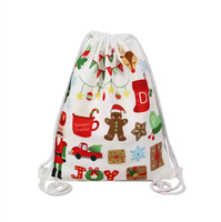 XiYou Accepter Petite Quantité Personnalisé Naturel Toile Coton Cordon École Enfant Sac À Dos Sac