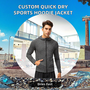 Chaqueta Cortavientos Personalizada de Secado Rápido con Capucha, Unisex, con Cremallera, para Entrenamiento Deportivo, Ejercicio al Aire Libre, Correr, 100% Poliéster, Corte Ajustado - Product Image 2