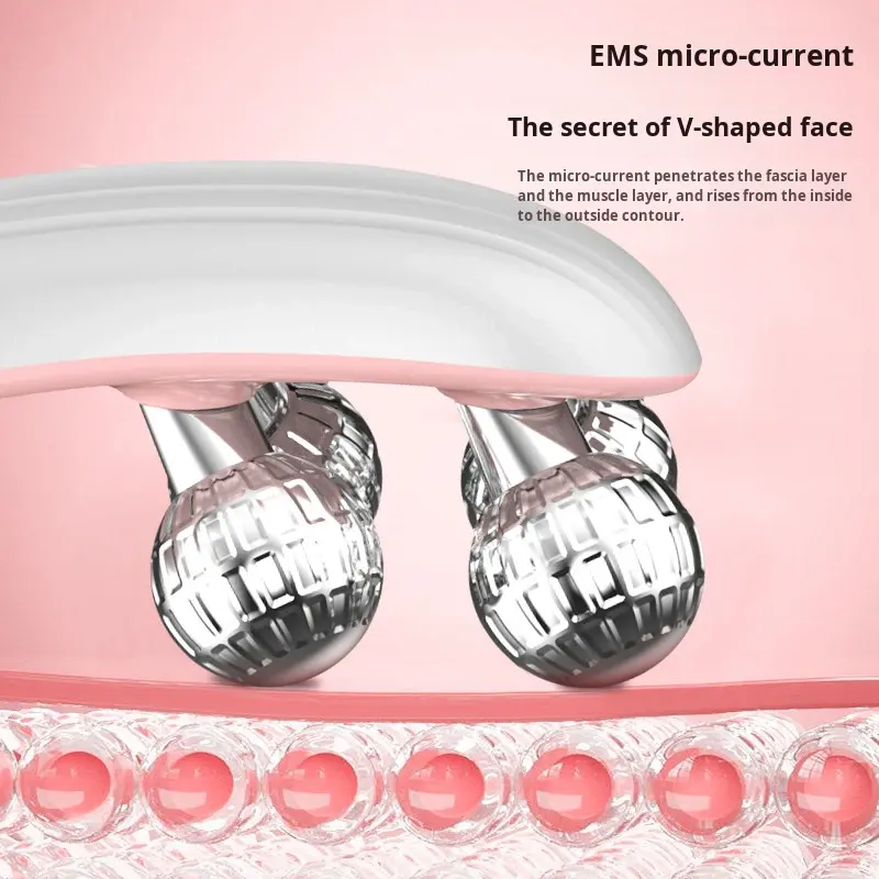 ORANGLES KC Certified EMS V-Shape Face Roller | Electric Facial Firming Machine with Diagnosis Function & Waterproof Design – orangles Kuwait - angled perspective - presenting advantages - Image 4 of 5 | fits any environment | Purchase KC Certified EMS V-Shape Face Roller | Electric Facial Firming Machine with Diagnosis Function & Waterproof Design – orangles Kuwait Michigan | Free Shipping ORANGLES