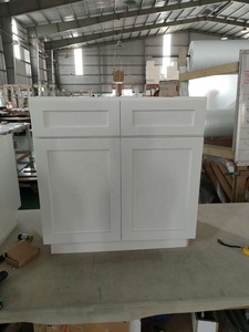 El juego de armario de cocina Modular estilo coctelera blanca incluye grifo, cajón, cesta, fregadero, bisagra, carcasa de madera contrachapada antidumping, apartamento - Product Image 5