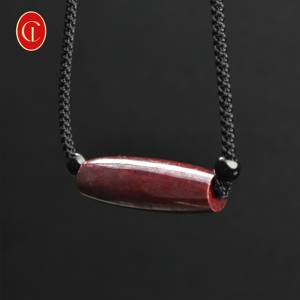 Kalung Liontin Kristal Batu Cinnabar Merah Alami - Batu Penyembuhan Mentah untuk Perlindungan Amulet - Product Image 4