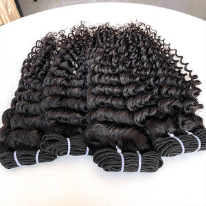 Capelli Ricci Non Trattati 30 Pollici Ciocche Ricce Naturali Nere Magic Curl Bundle Capelli Umani Indiani Grezzi - Product Image 2