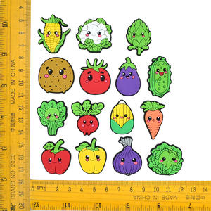 Nouvelle Arrivée Série Légumes Mignons Breloques de Chaussures en PVC Souple 2D Émaillé Accessoires Personnalisés DIY Décoratifs <span class=keywords><strong>pour</strong></span> Sabots de <span class=keywords><strong>Jardin</strong></span> - Product Image 3
