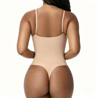 Body sculptant intégral sans couture pour femme, haute élasticité, bretelles réglables, effet push-up fessier, avec soutien-gorge intégré