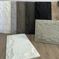 Panel de Pared de Piedra Gris para Decoración de Interiores 3D, Ladrillos Culturales de Imitación de PU Modernos, Fabricante Chino