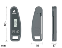 Thermomètre à viande numérique pour la cuisson des aliments. Lecture instantanée pour la cuisson en cuisine, barbecue. avec sonde pliable