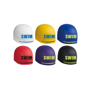 Casquette de natation personnalisée pour sports nautiques, imprimée, pour cheveux longs et courts, avec logo, pour adultes et enfants - Product Image 1