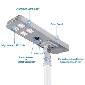 Farola Solar LED Integrada de Aluminio de 80W para Exteriores, IP65, Carcasa de Aluminio con Lente Óptica, Control Remoto, 6000K, 120. Ángulo de Haz NT90 - Product Image 4