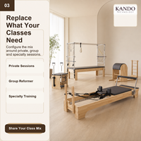 Ensemble d'équipements de studio de Pilates KANDO TECHNOLOGY, cinq options d'appareils, matériau en alliage d'aluminium, multifonctionnel pour studio de fitness