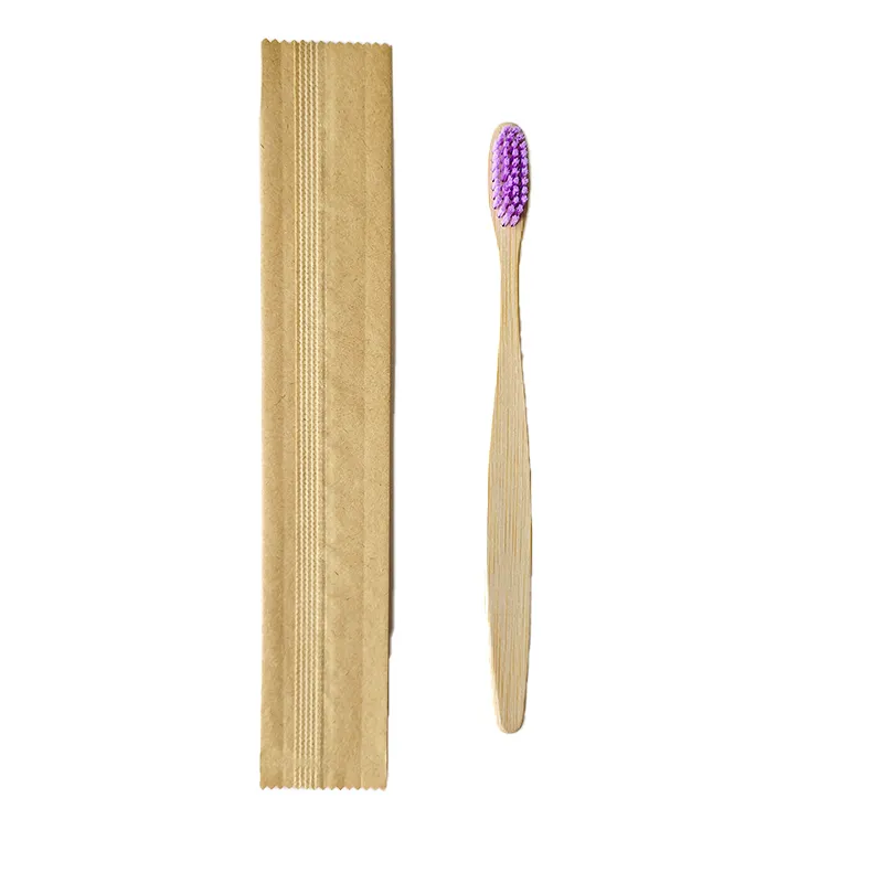 El mejor estuche de soporte de carbón orgánico biodegradable suave ergonómico de viaje de hotel reutilizable ecológico cepillo de dientes de bambú con logotipo