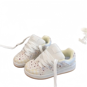 Nuove Scarpe Sportive Casual da Donna 2026 con Suola Spessa e Stampa a Pois - Bianche e Divertenti, Modello Basso, Ideali per l'Uso Quotidiano - Product Image 5