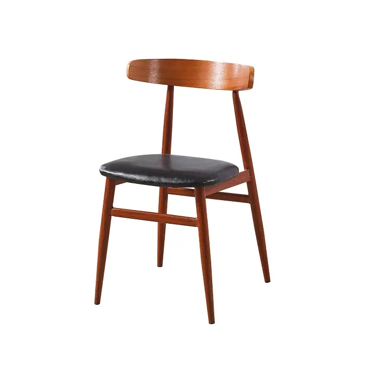 Cadeiras em madeira de tecido moderno estilo nórdico, móveis vintage para restaurantes de fast food, madeira maciça