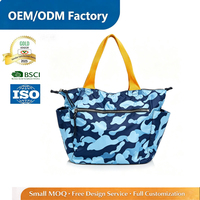 Bolsa de Mano Impermeable de Nailon con Camuflaje para Mujer, 24L, con Cierre de Cremallera, Opción de Logotipo Personalizado, para Uso Comercial y de Viaje