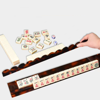 Support et règle de mahjong en acrylique moderne, luxueux, durable et minimaliste avec fixation magnétique, couleur écaille de tortue américaine