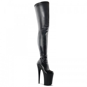 Bottes à talons pour femmes 2023, bottes à talons hauts pour femmes matures, bottes à plateforme de 20 cm pour la danse sur barre, bottes au-dessus du genou - Product Image 5