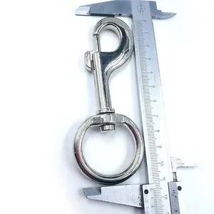 Hợp Kim Kẽm 20Mm Da Túi Xách Móc D Vòng O Ring Nickle Mạ Đôi Xoay Carabiner Con Chó Xoay Clasp