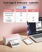 Imprimante d'étiquettes thermiques PHOMEMO 241BT 4x6 pour colis d'expédition, compatible avec les petites entreprises