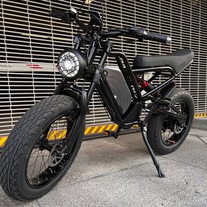 Vélo électrique tout suspendu 1500W, vélo électrique de neige de 20 pouces, moto rétro tout-terrain, vélo électrique à suspension souple pour la plage - Product Image 2