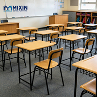 Table d'étude pour étudiant, table de classe pour écolier avec mobilier de classe pour l'école primaire et assemblage facile pour usage scolaire
