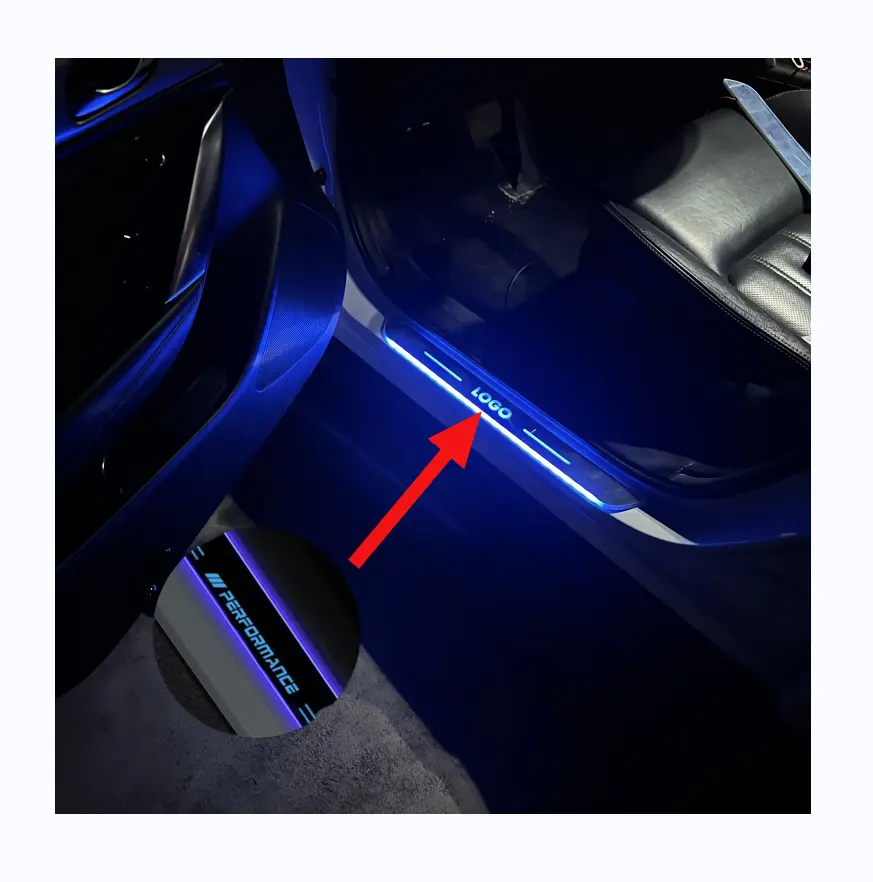 HD Auto Symbol Emblem Courtesy Step Lights Ground Lamp LED light Car Door Logo Welcome Light 3D Logo LED For BMW