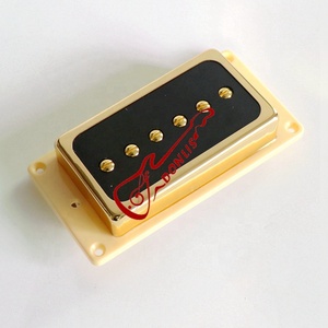 Pickup <span class=keywords><strong>per</strong></span> <span class=keywords><strong>Chitarra</strong></span> Elettrica Donlis Alnico 5 Magnetico, Copertura Dorata Aperta, Dimensioni Humbucker LP con Metallo - Product Image 6