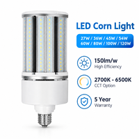 Ampoule LED Corn Super Lumineuse 27-120W E26 E27 E39 E40 3CCT Réglable IP64 pour Atelier et Entrepôt Intérieur