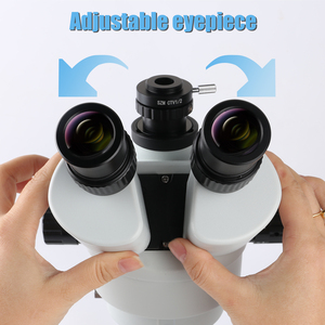 Microscopio estereoscópico Hd para reparación de teléfonos móviles, lupa <span class=keywords><strong>Trinocular</strong></span> estéreo con Zoom, suministro de fábrica, 7-45x OEM - Product Image 5