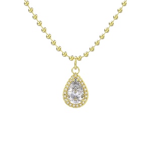 RINNTIN <span class=keywords><strong>SN310</strong></span> nouveauté collier en argent de luxe pour femmes mode en argent Sterling Zircon goutte d'eau pendentifs pour collier - Product Image 1
