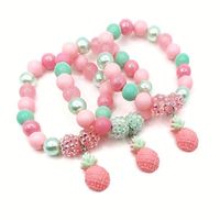 2024 mignon lapin pendentif perlé étudiant Bracelet filles bricolage nom amitié Bracelet nouveau Style coréen bracelets