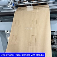 Machine de fabrication de sacs en papier à fond plat et à corde ronde à grande vitesse, contrôlée par 7 servomoteurs, 450TJ, pour l'emballage de vêtements et de produits de vente au détail