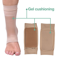 Chaussettes de skate en gel rembourrées pour la protection contre les morsures, réutilisables et respirantes pour le patinage de hockey, bottes hautes et soins des pieds-1 paire