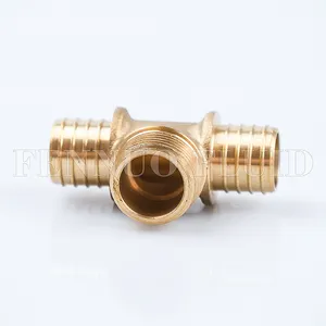 Pex Crimp Fitting Fitting dan PEX pemipaan dengan kuningan tempa Pex Male Tee Crimp Fitting