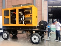 Générateur diesel sur remorque 80 kW, moteur Cummins, groupe électrogène mobile tractable 100 kVA, faible consommation de carburant pour chantier de construction et exploitation minière