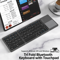 Keyboard Lipat dengan Touchpad dan Mode Tidur untuk Mengetik di Tablet Portabel di Ruang Kerja Bersama