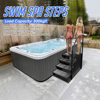 Améliorez votre jardin avec cette baignoire spa durable et résistante aux intempéries, dotée de garde-corps en aluminium, de massage par air, de conception autoportante et d'un design écologique.