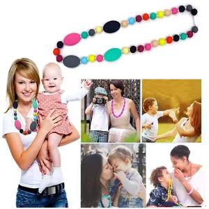 Anneau <span class=keywords><strong>de</strong></span> dentition en silicone <span class=keywords><strong>de</strong></span> qualité alimentaire <span class=keywords><strong>pour</strong></span> bébé, <span class=keywords><strong>collier</strong></span> à mâcher en silicone <span class=keywords><strong>pour</strong></span> enfants, soulage le stress - Product Image 2