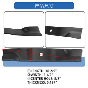 Cuchilla para Cortacésped Ningbo Quanpin 112111-01, Paquete de 3 Piezas, Color Negro, para Usuarios de Cortacéspedes - Product Image 5