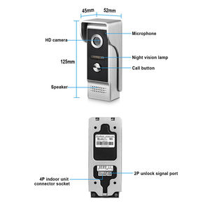 <span class=keywords><strong>Sonnette</strong></span> vidéo intelligente avec interphone bidirectionnel, réduction de <span class=keywords><strong>bruit</strong></span> élevée, audio clair, 7 pouces, pour rues bruyantes - Product Image 4